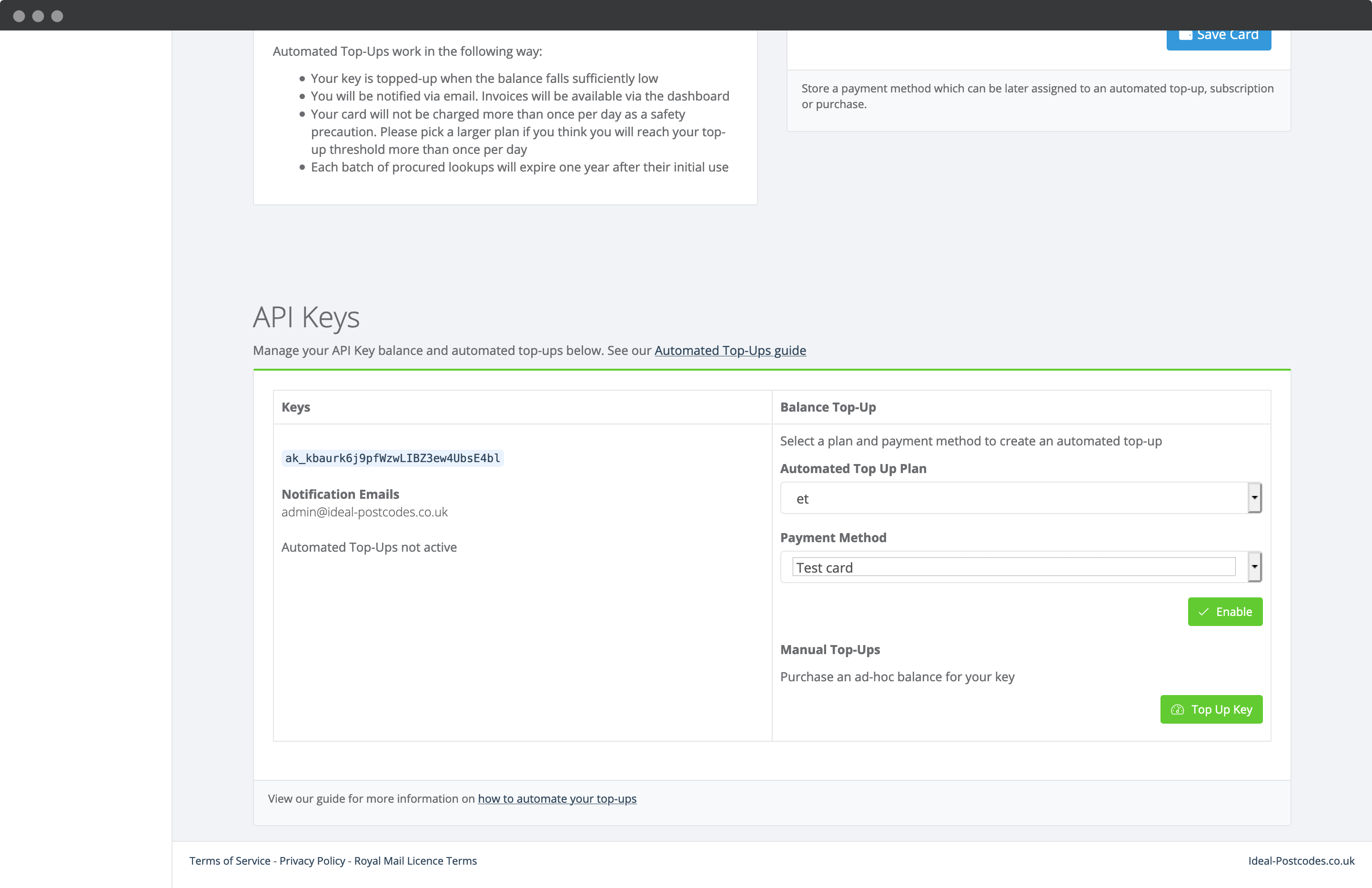 Enable Automated Top-Ups-screenshot