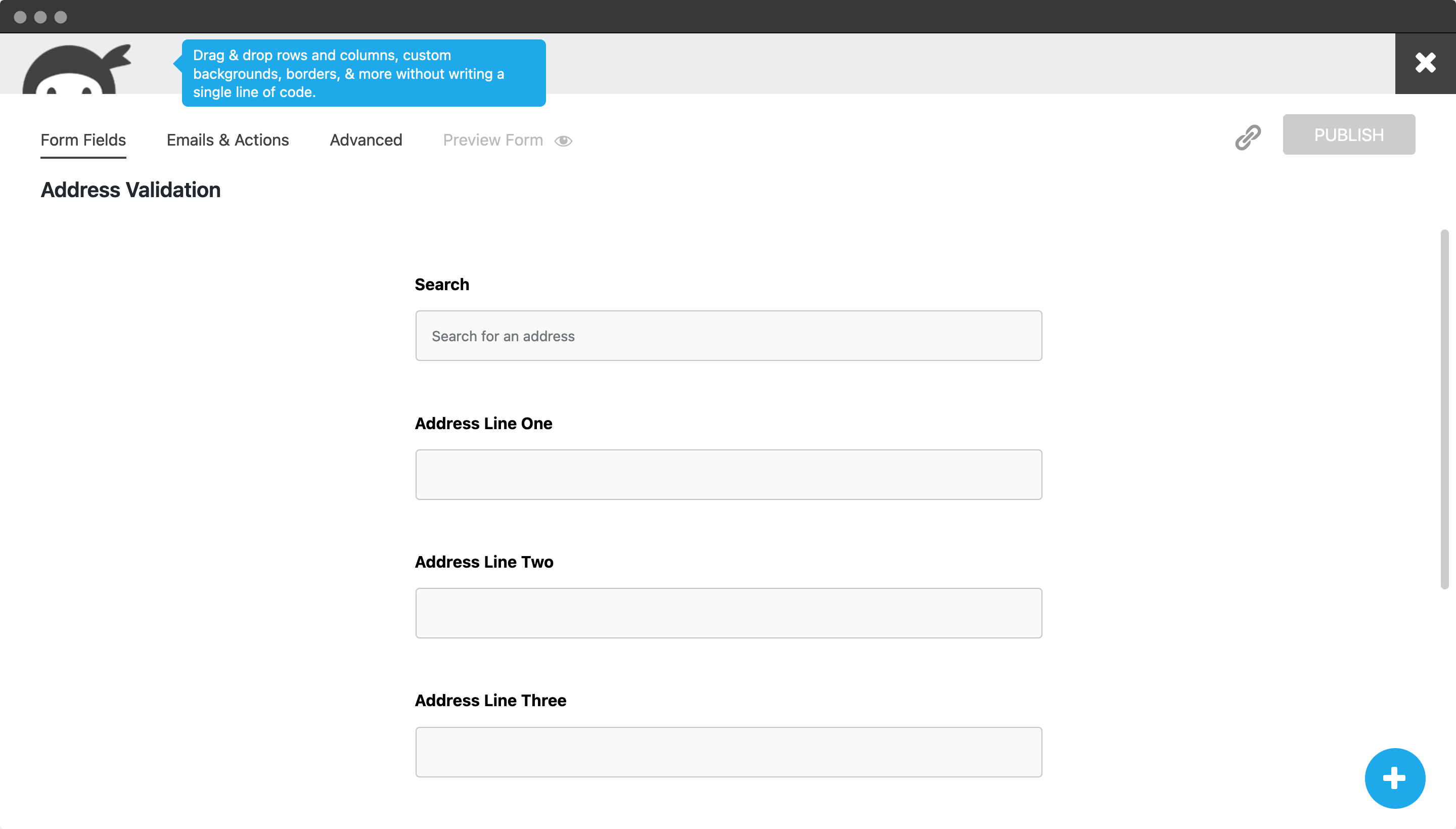 Create address fields-screenshot