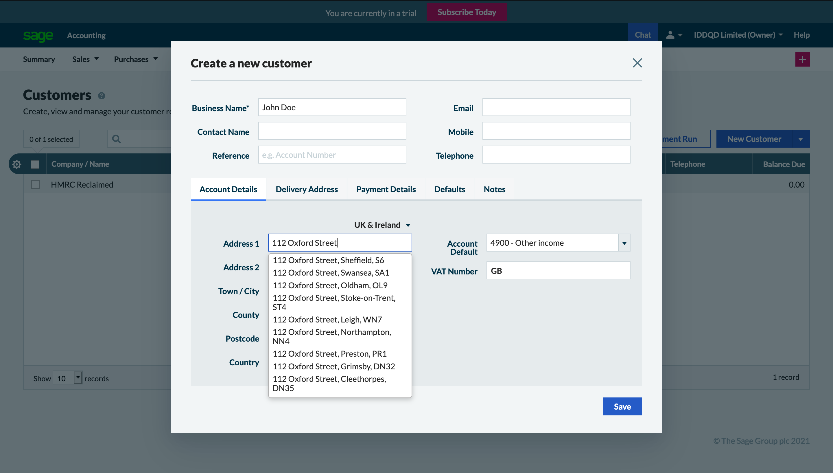 Sage Business Cloud Accounting customer page